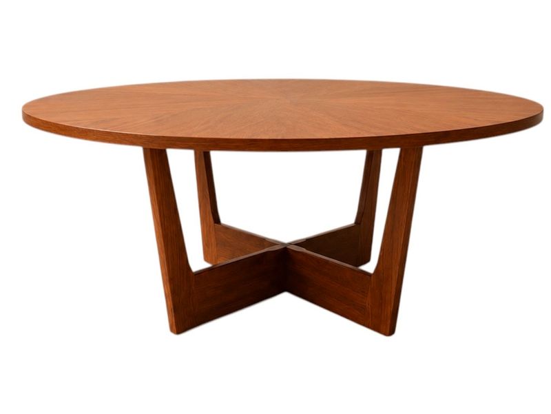 Mid Century Teak Starburst Round Coffee Table
