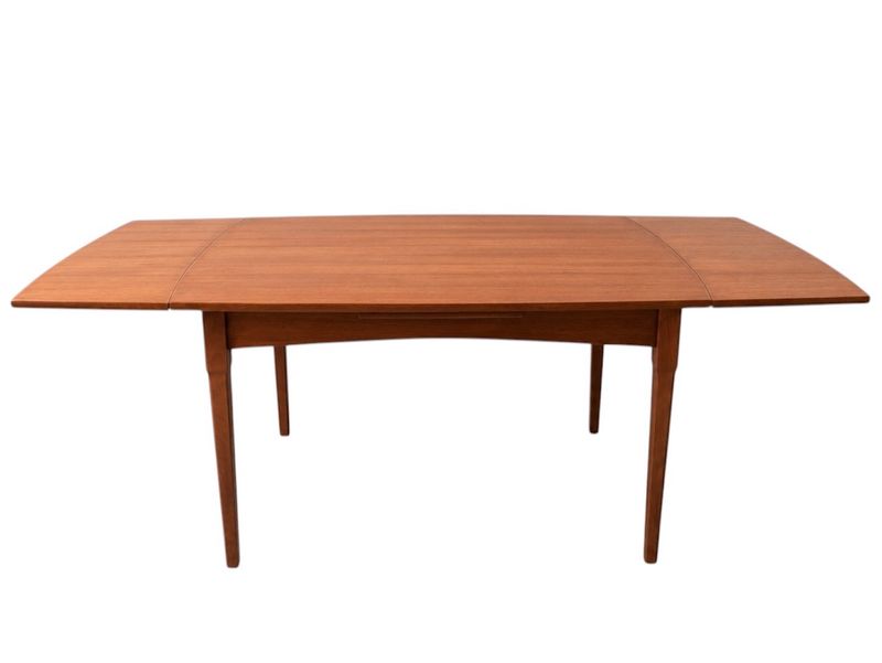 Early Mid Century Afromosia Teak Surfboard Dining Table