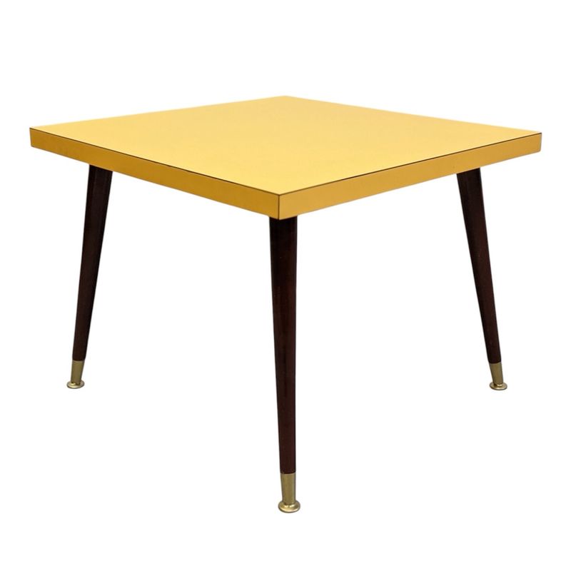 Yellow Mid Century Square Side Table Yellow Mid Century Square Side Table
