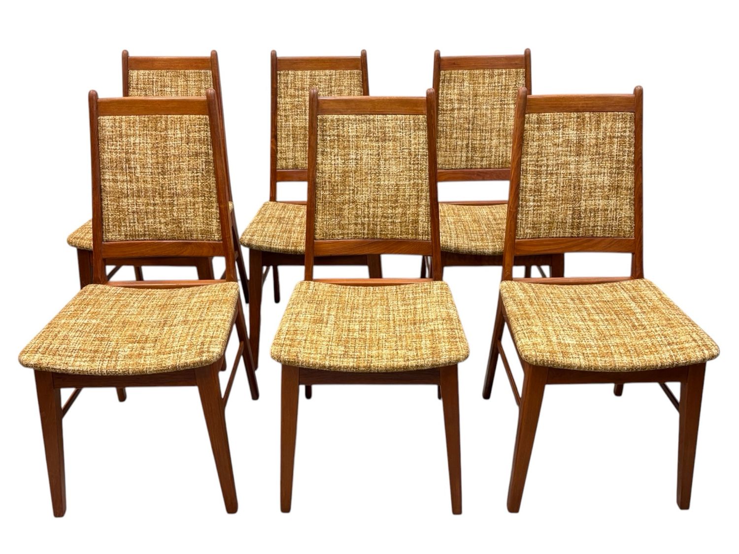 Set of 6 Mid Century Teak High Back Chairs Set of 6 Mid Century Teak High Back Chairs