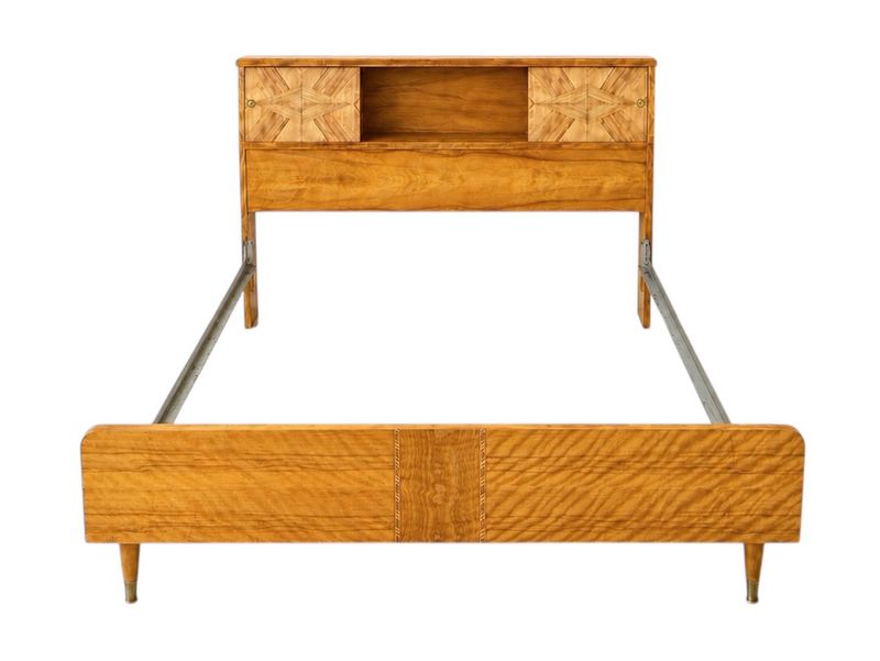 Mid Century Maple Full Size Bed Frame