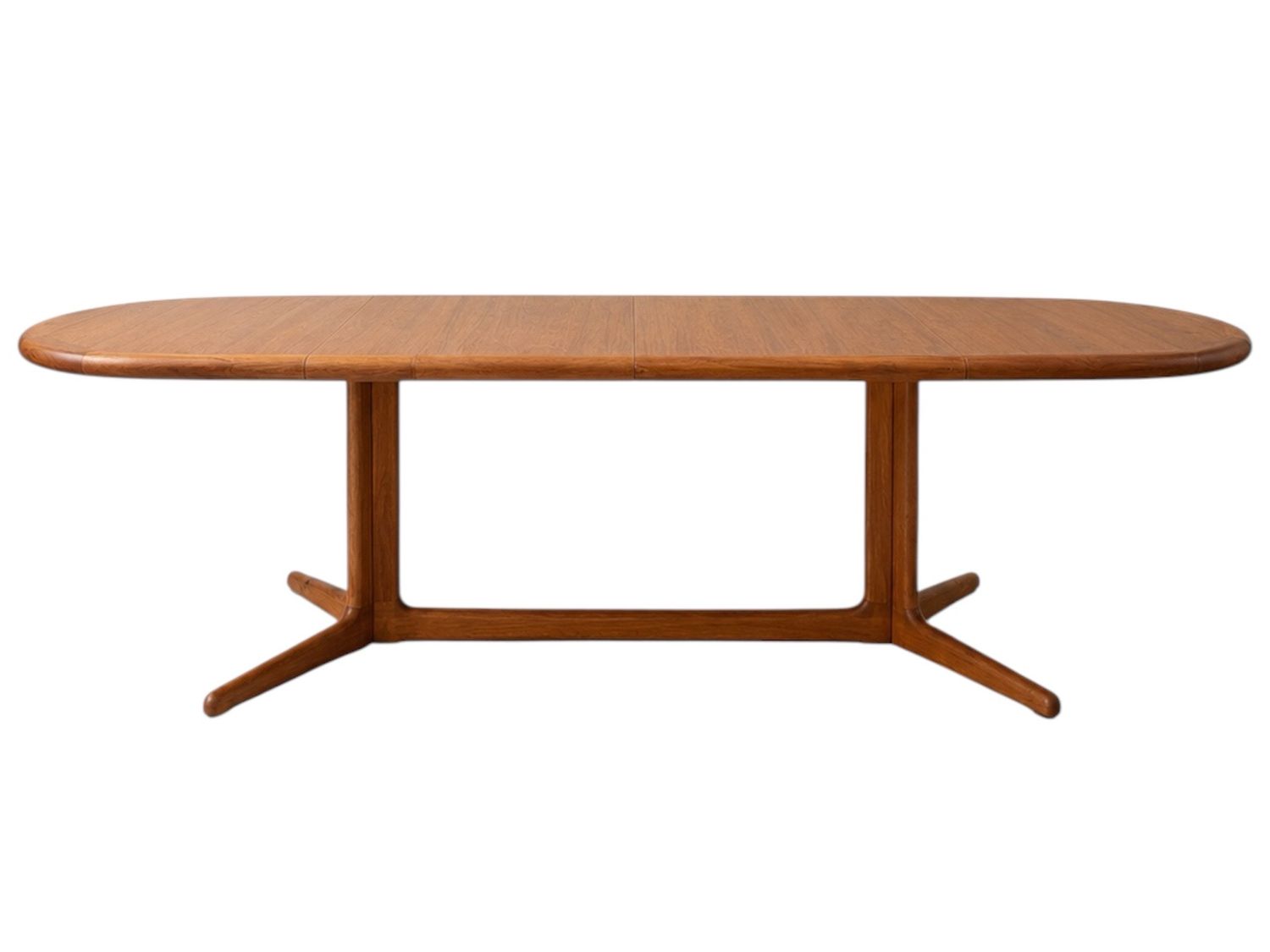 Mid Century Danish Teak Expandable Dining Table by Edvard Valentinsen