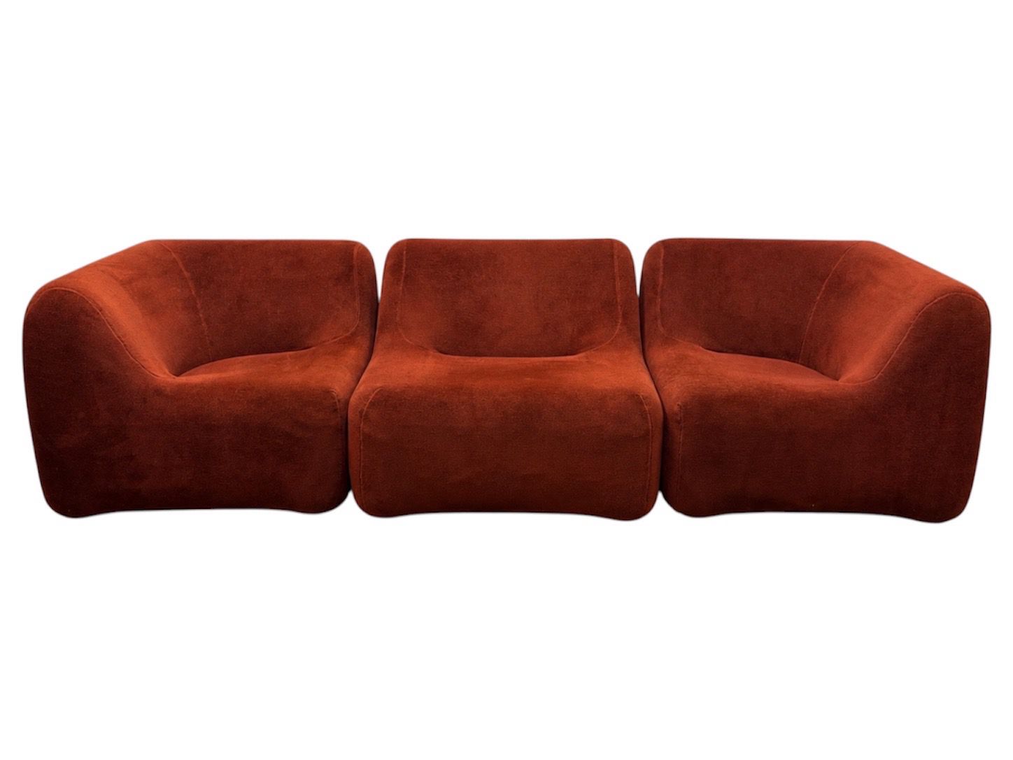 Vintage Featherston Numero VII 3 Piece Modular Sofa in Umber