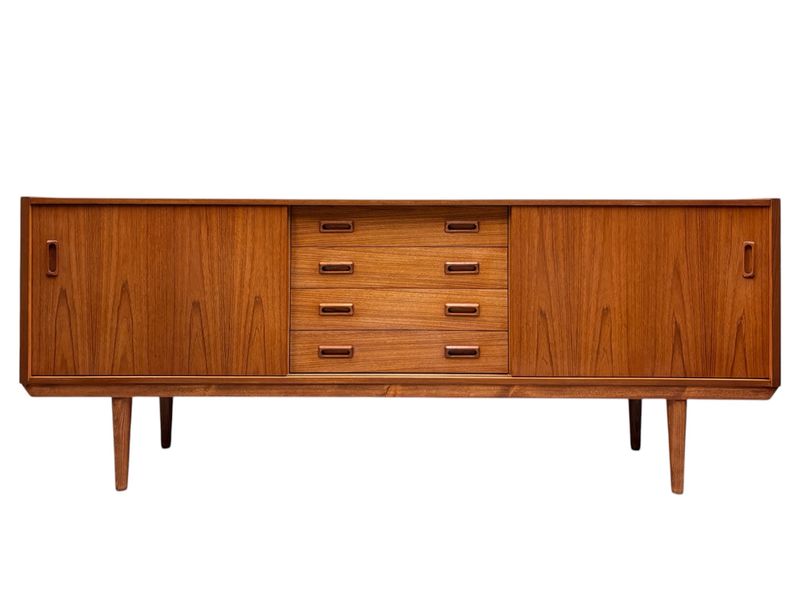 78 78" Mid Century Teak Credenza