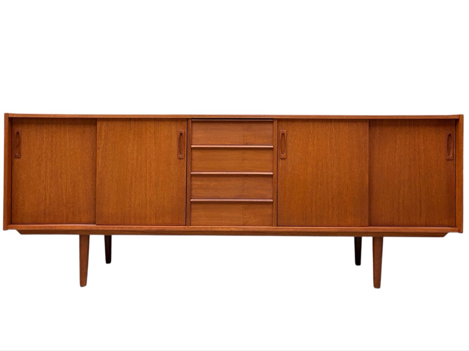 75" Swedish Mid Century Teak Credenza