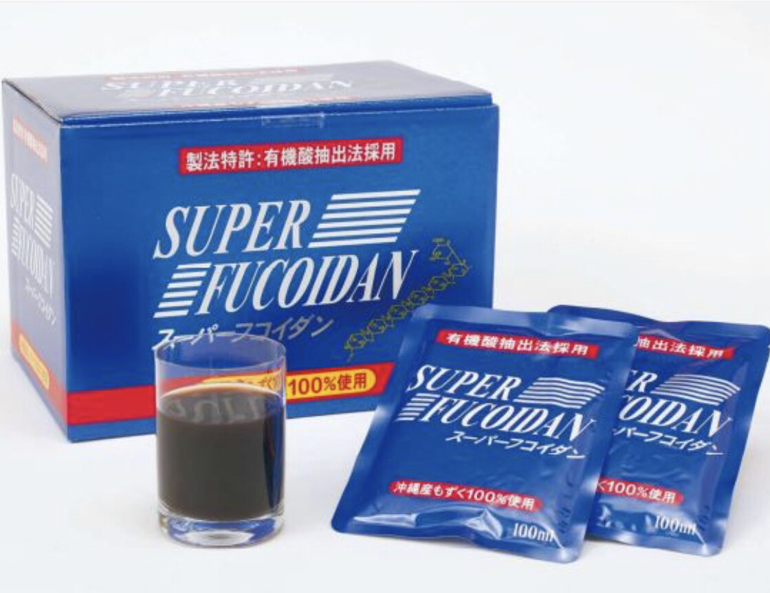 Концентрированный экстракт Фукоидана и мицелии гриба Рейши Super Fucoidan, Kanehide Bio, 30 пакетов (по100мл)