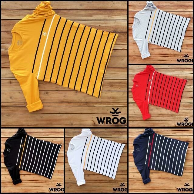 WROGN 
Solid Men Round Neck Blue T-Shirt