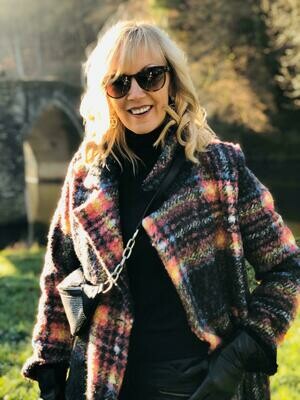 Manteau Ella Rouge & Noir