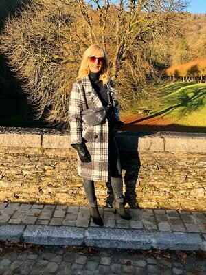 Manteau Ella Noir & Blanc