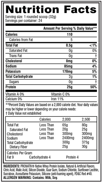 Cellucor IsoPro Grassfed Native Whey Protein 840g