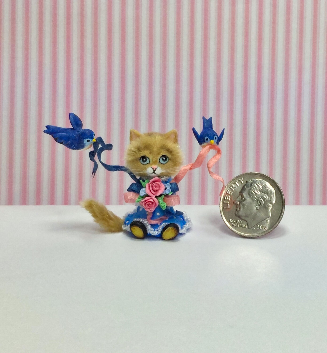 Roses &amp; Bluebirds Cat