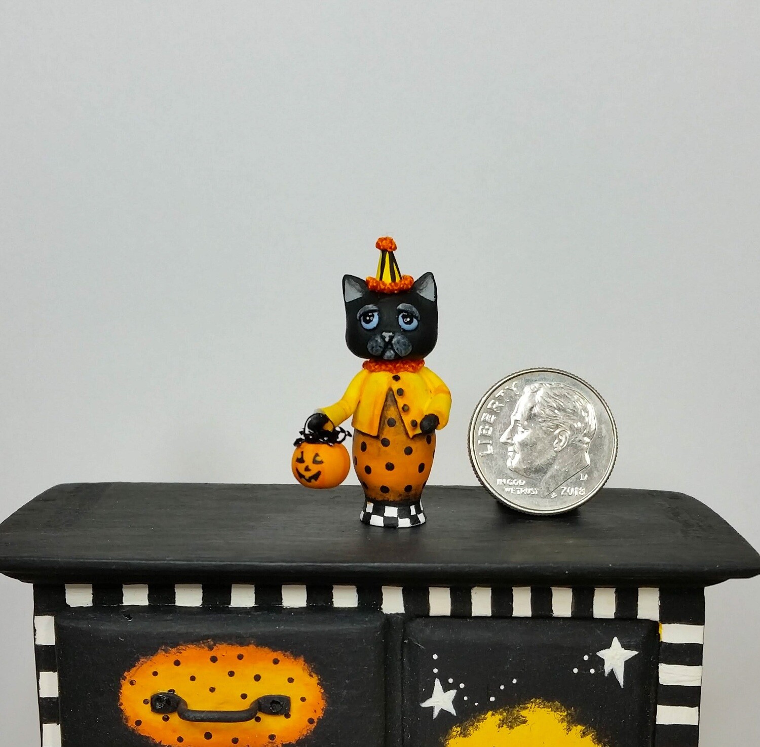 Halloween Party Time Black Kitty