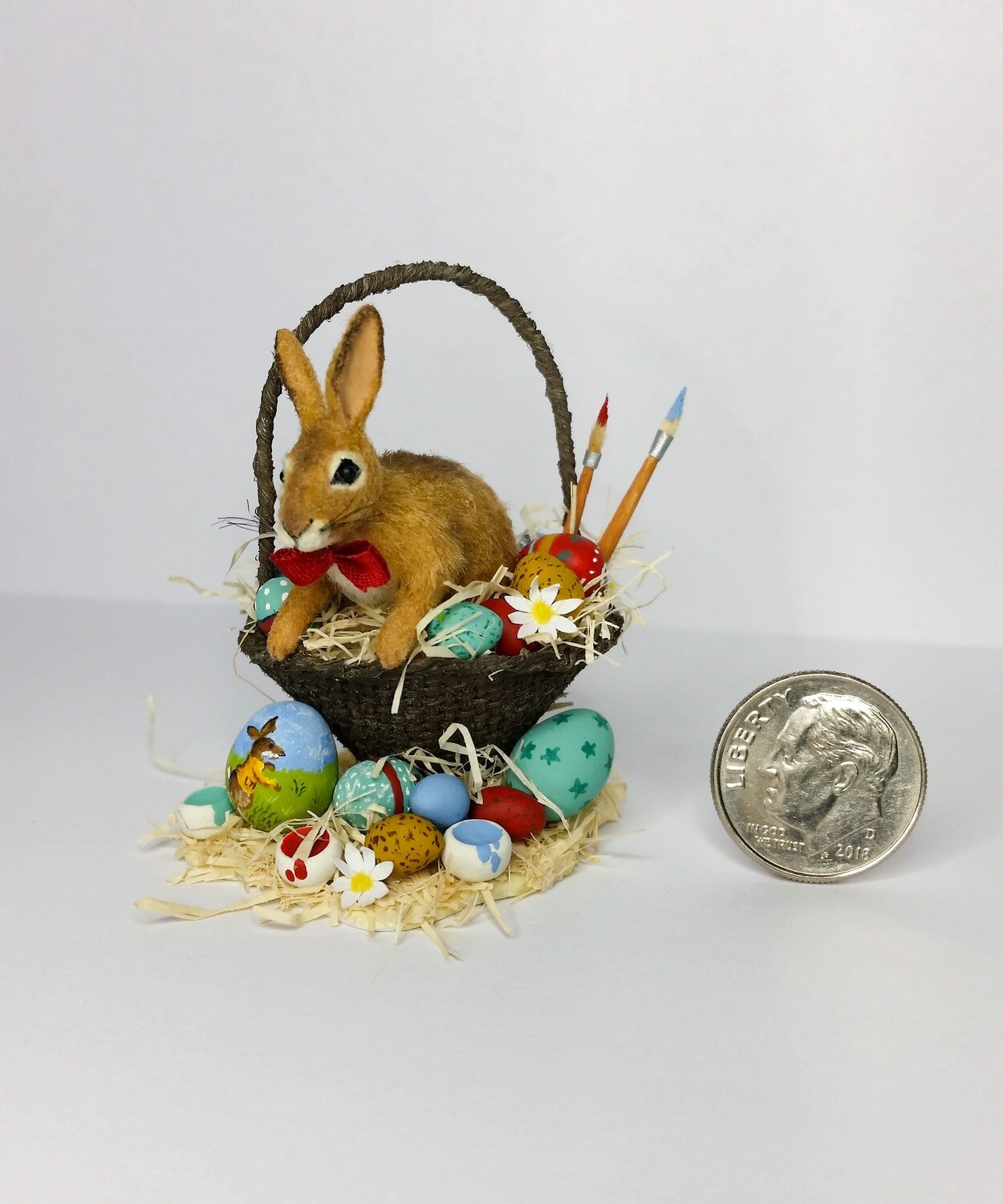 Vintage Style Bunny Basket