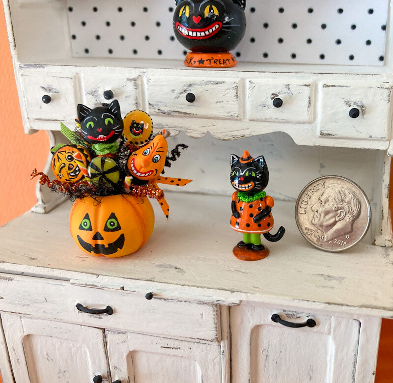 Halloween Girl Kitty Candy Jar