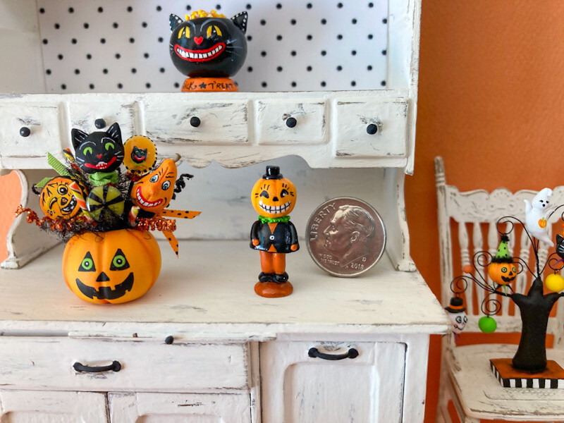 Vintage Inspired Pumpkin Man Candy Jar