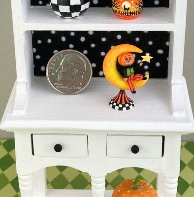 1:12 Halloween Jack O Lantern Man On Moon