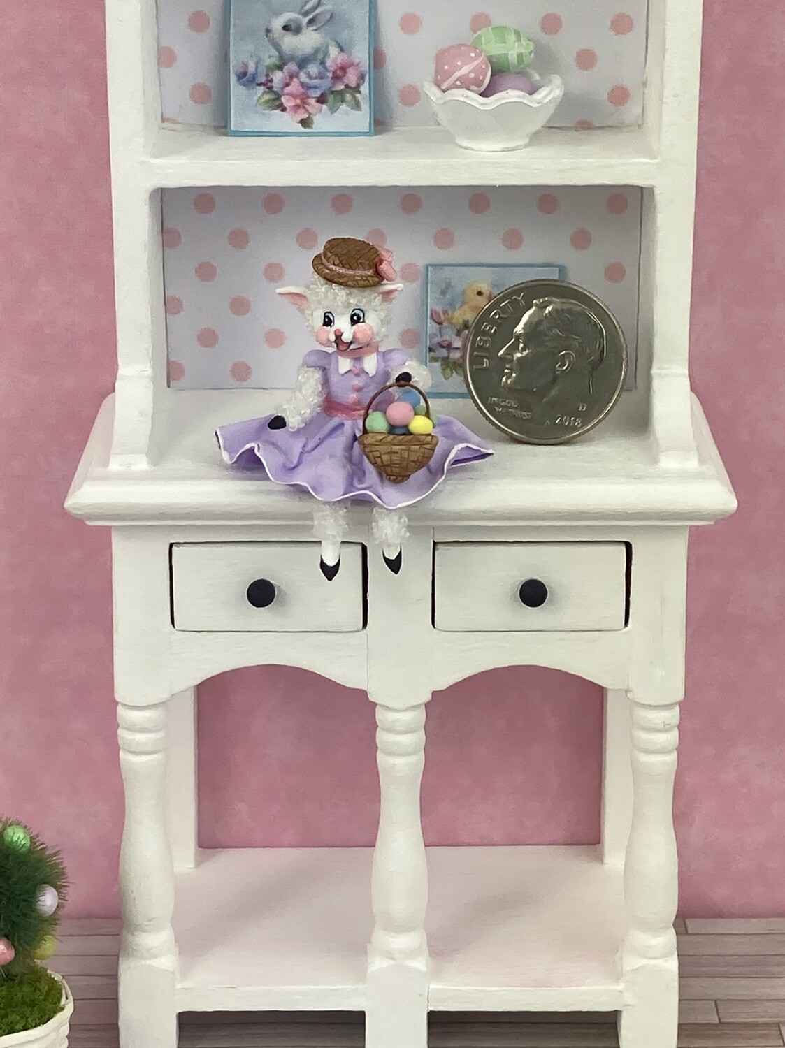 Easter Lamb Shelf Sitter Doll