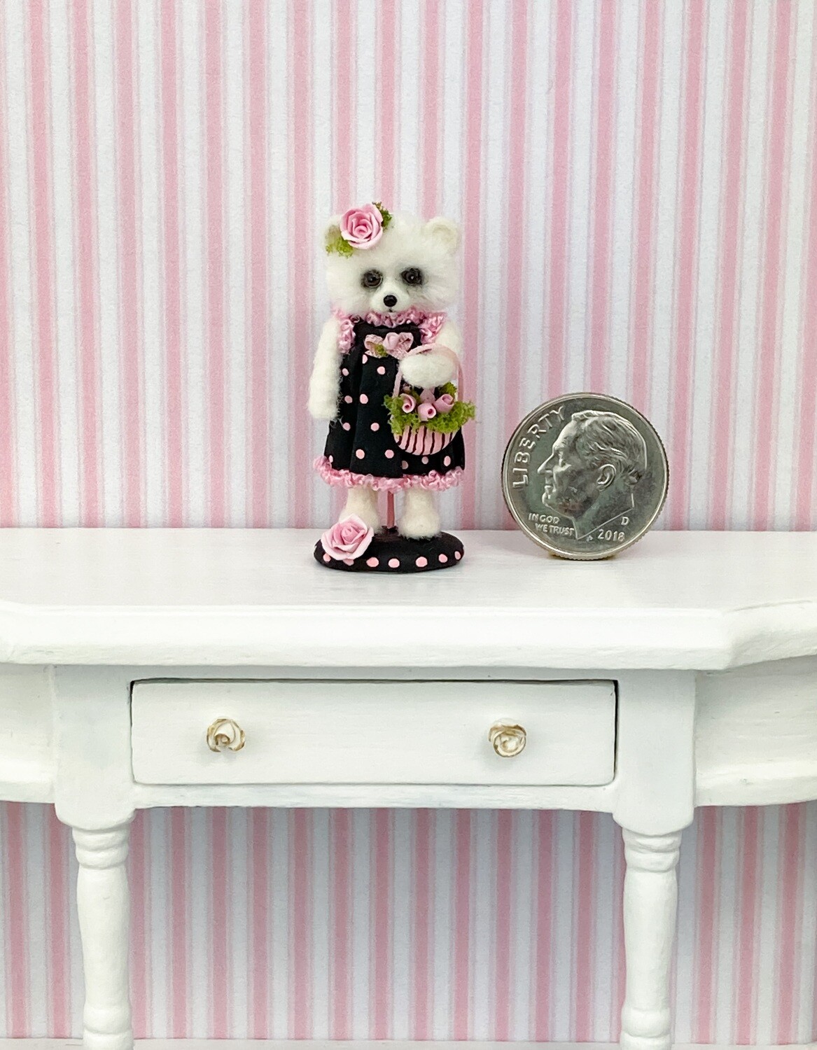 Rose Bear With Stand