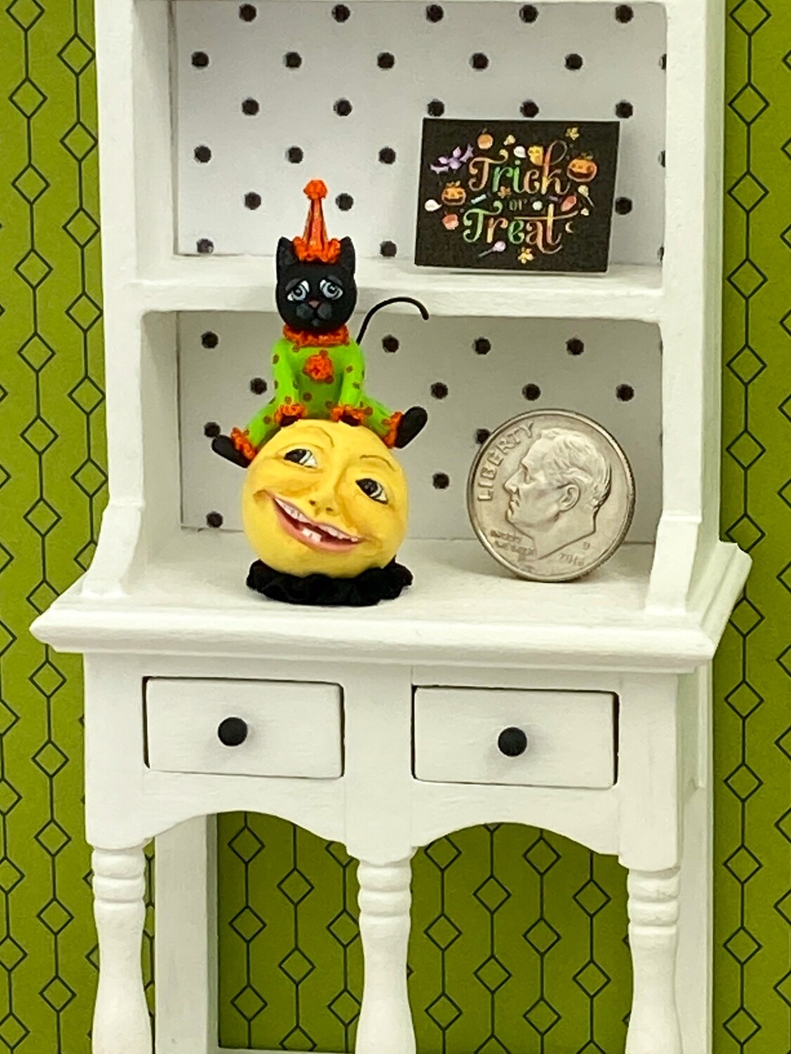 Man In The Moon With Black Cat