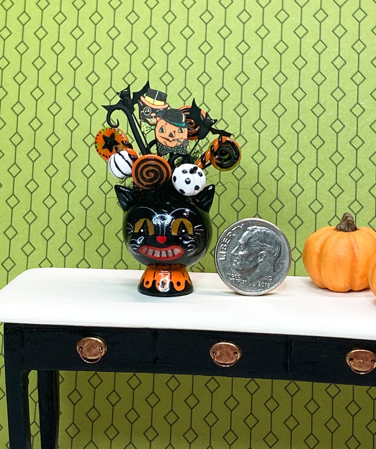 Illuminated Black Cat Arrangement