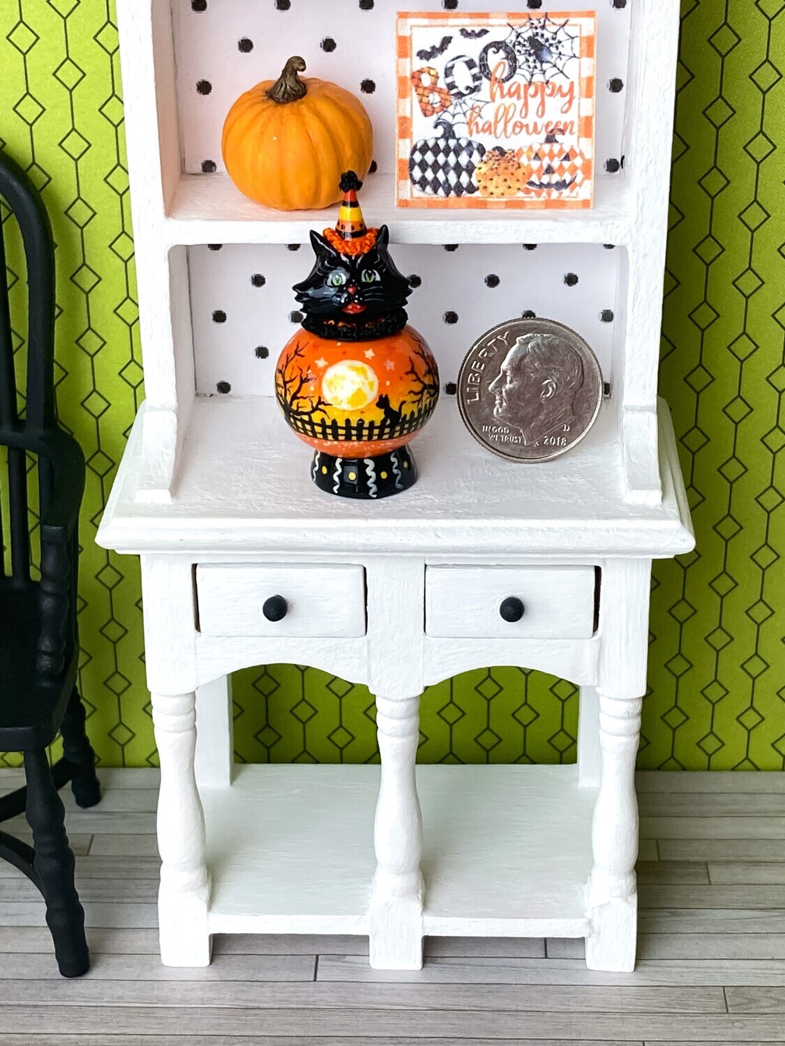 1:12 Scale Halloween Silhouette Cookie Jar
