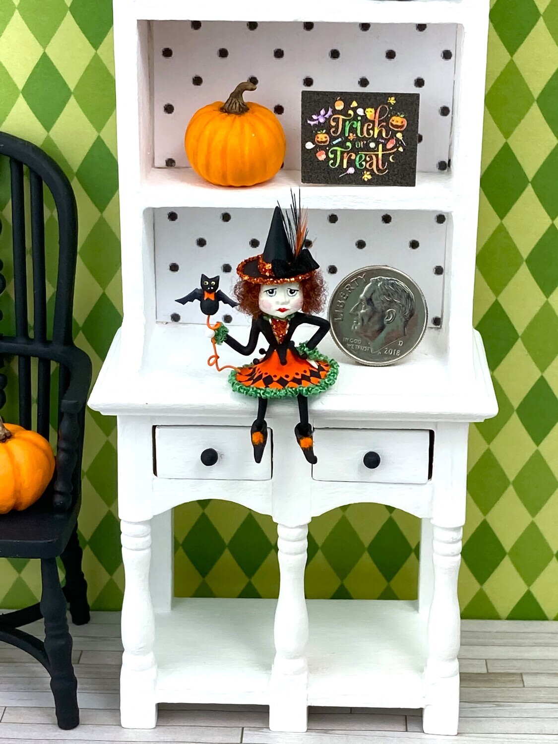 Tiny Shelf Sitter Witch Doll