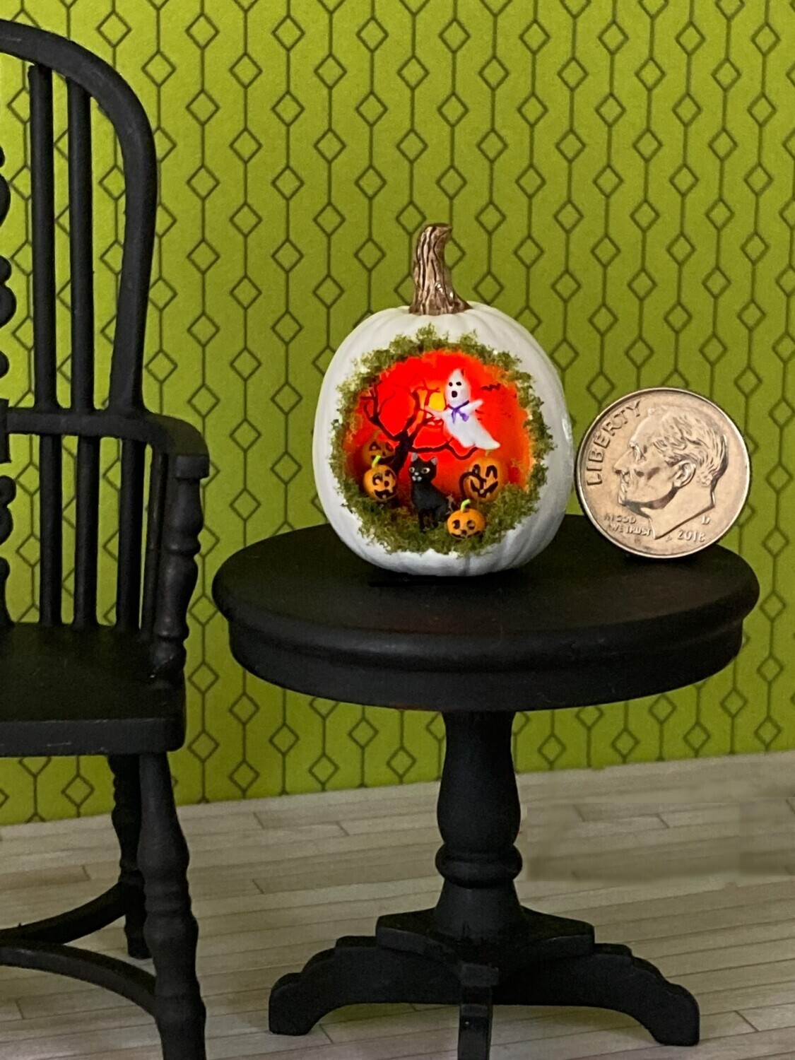 Lighted Pumpkin Diorama