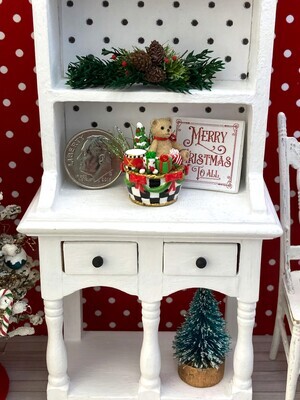 1:12 Scale Christmas Teddy Bear Arrangement