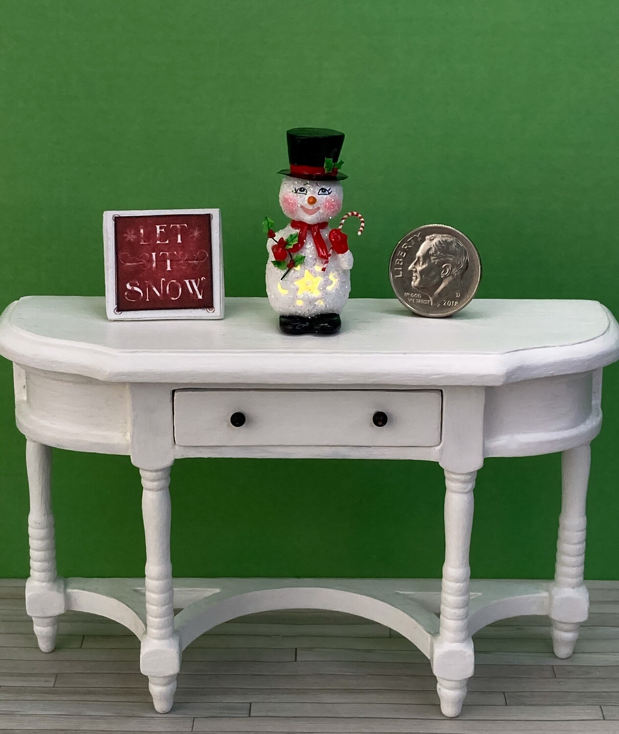 1:12 Scale Illuminated Christmas Snowman Light