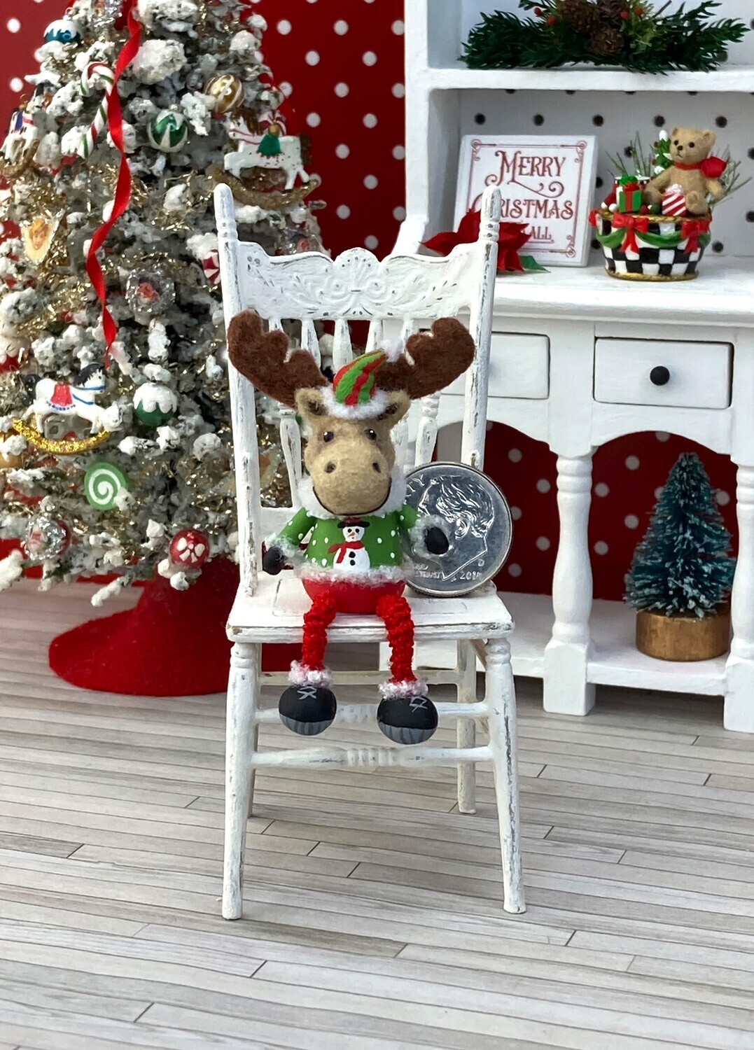 1:12 Scale Christmas Shelf Sitter Moose