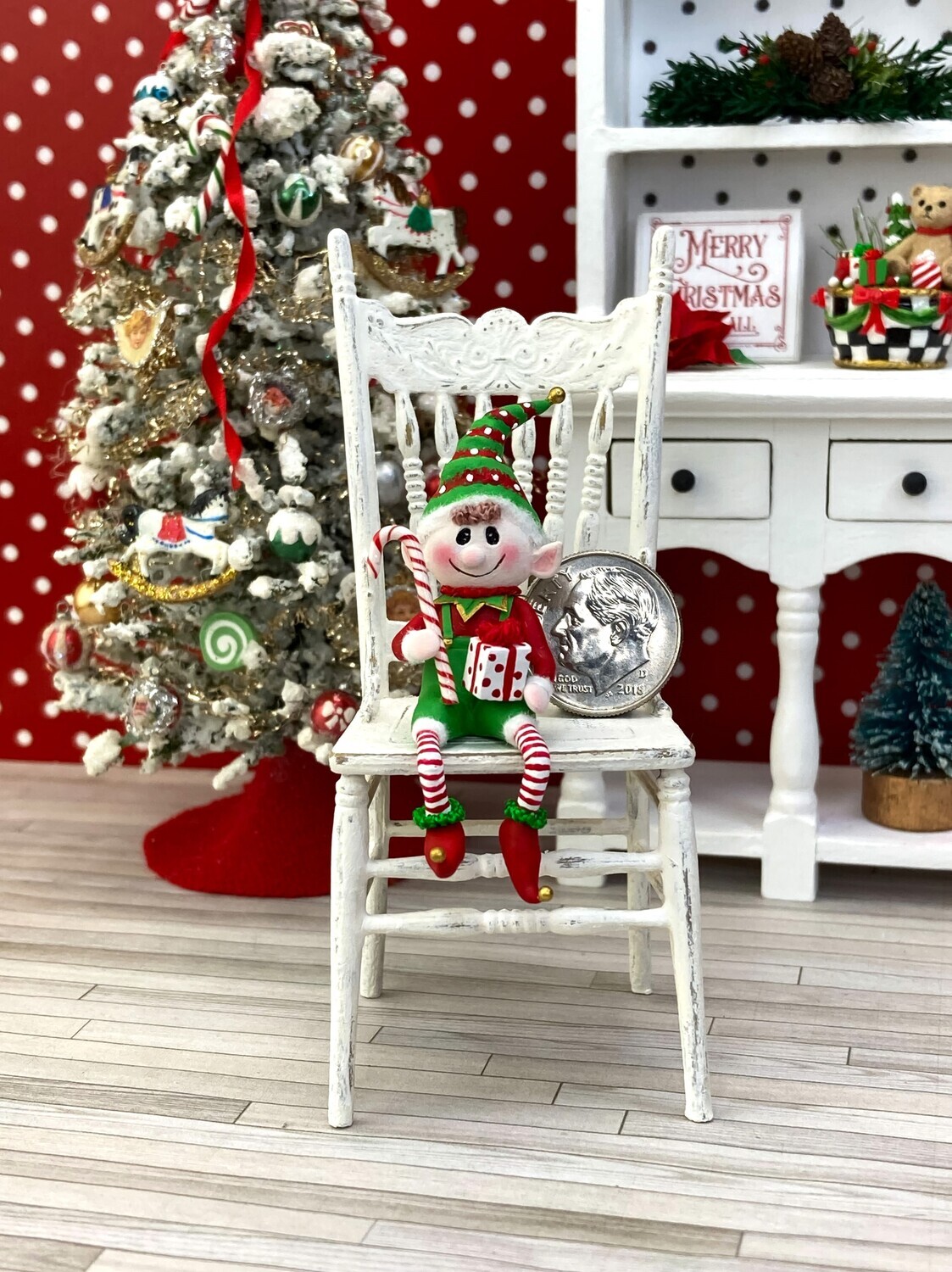 1:12 Scale Christmas Shelf Sitter Elf