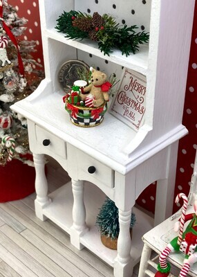 1:12 Scale Christmas Teddy Bear Arrangement