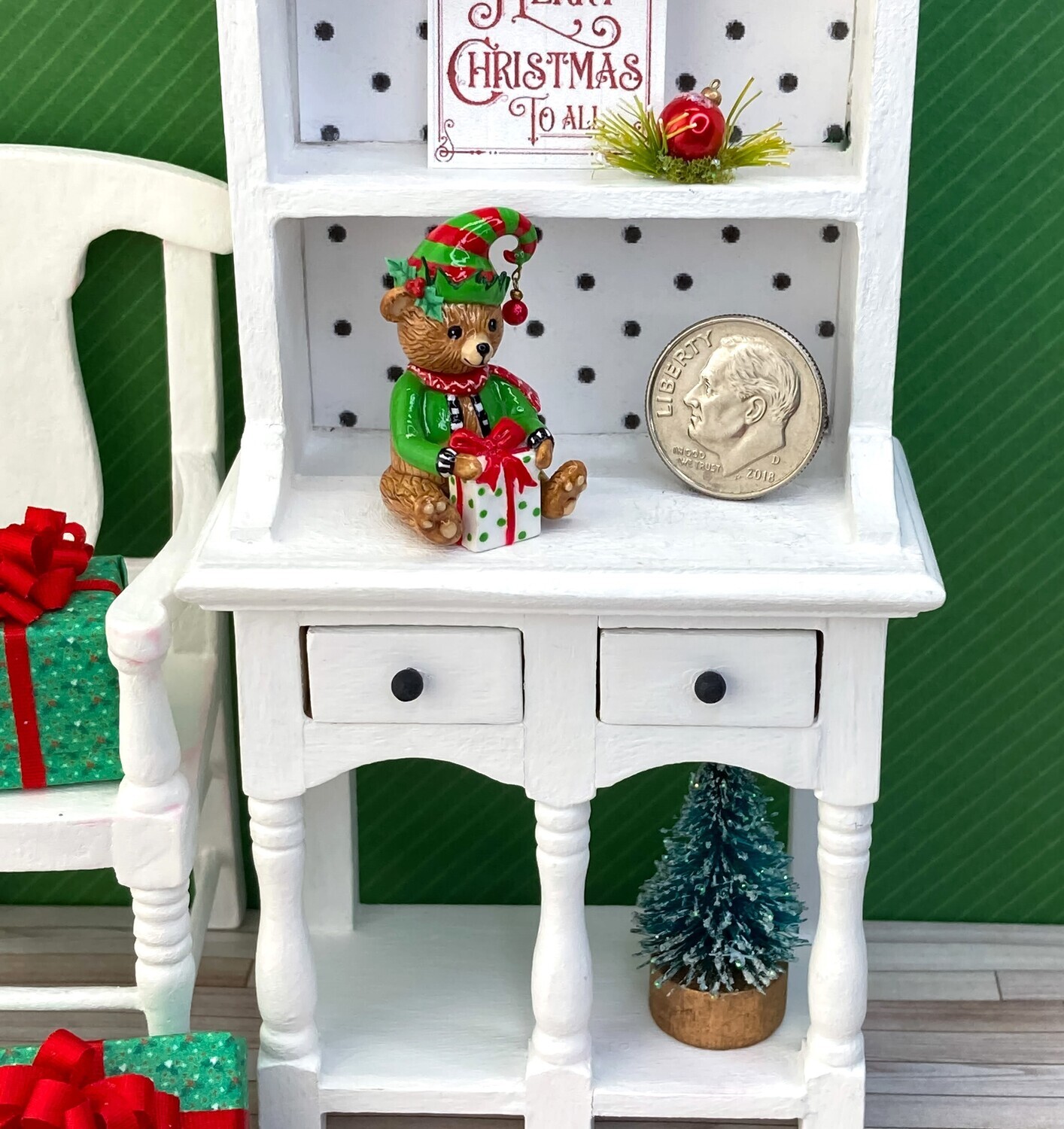 1:12 Scale Christmas Bear Cookie Jar
