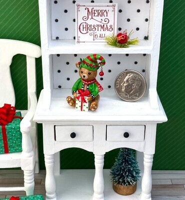 1:12 Scale Christmas Bear Cookie Jar