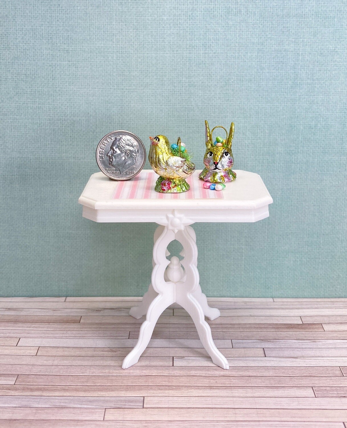 1:12 Scale Foil Covered Easter Chick Bucket