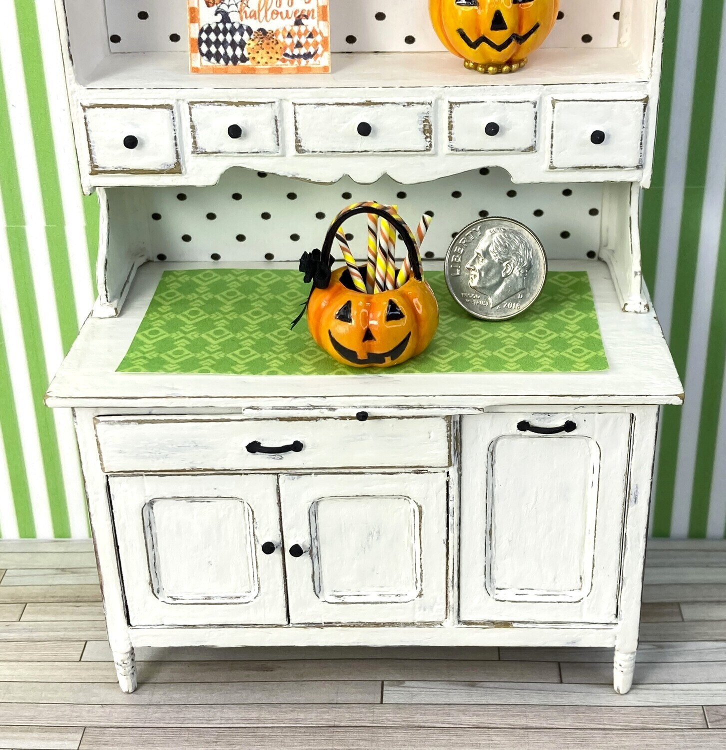 1:12 Scale Jack-O-Lantern Candy Bucket
