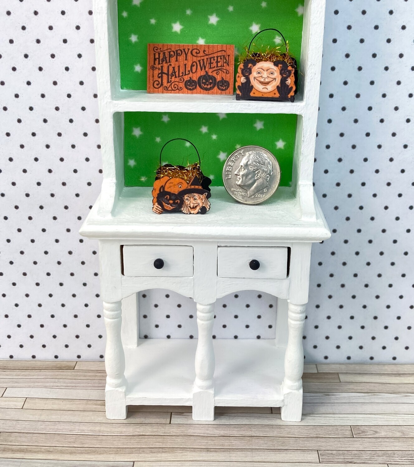 1:12 Scale Retro Halloween Witch Candy Bucket