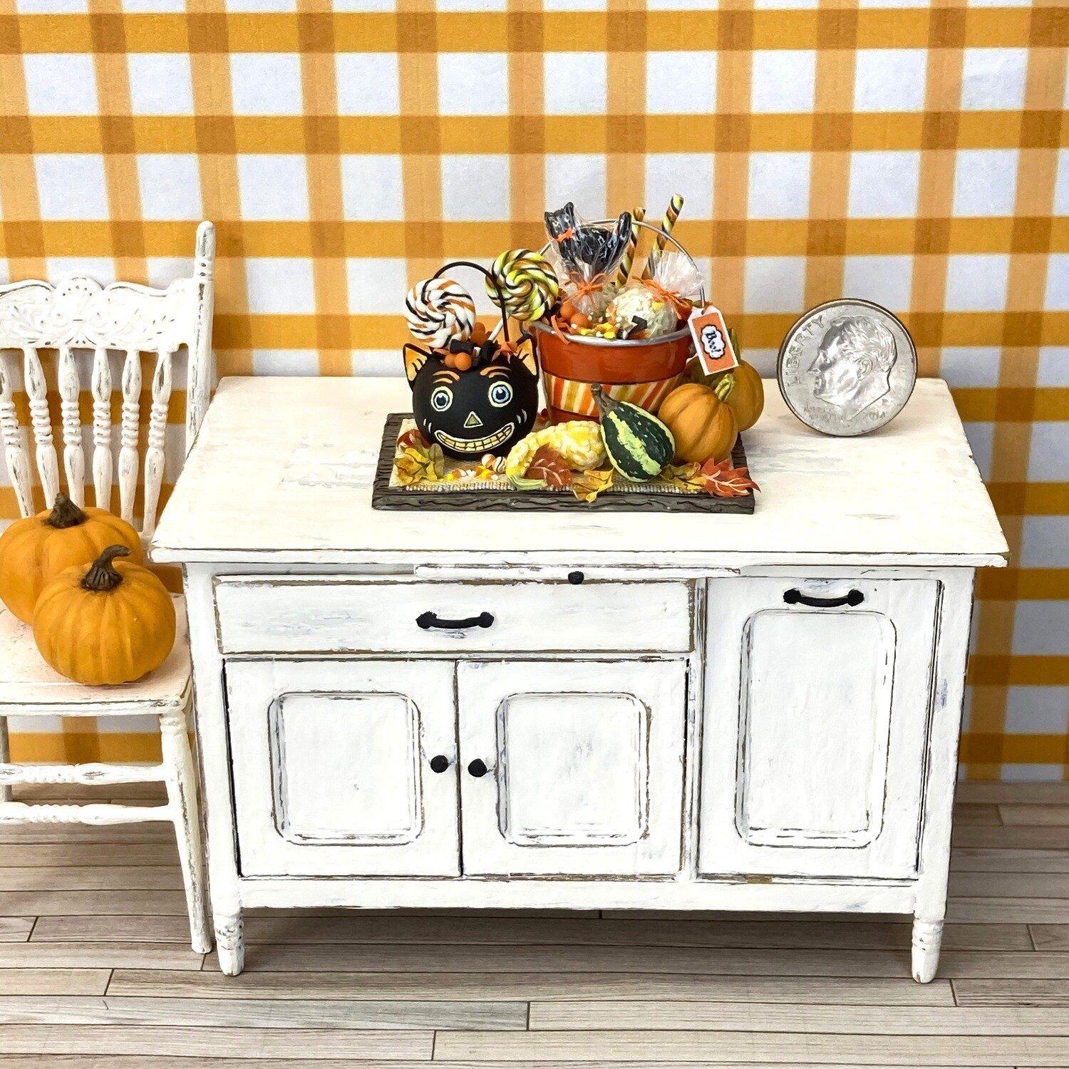 1:12 Scale Halloween Harvest Tablescape