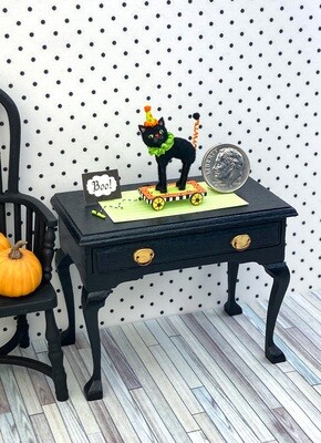 1:12 Scale Halloween Cat Pull Toy