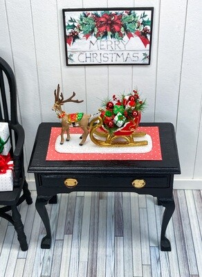 1:12 Scale Christmas Reindeer Centerpiece