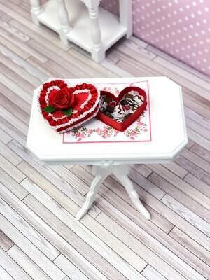 1:12 Scale  Valentine Heart Chocolate Box