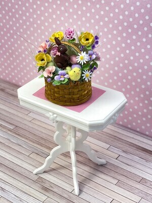 1:12 Scale Floral Easter Basket