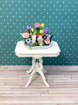 1:12 Scale Floral Easter Tabletop Display