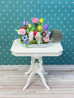 1:12 Scale Floral Easter Tabletop Display