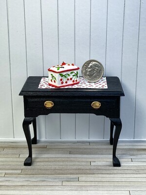 ​1:12 Scale Ceramic Style Lidded Cherries Box