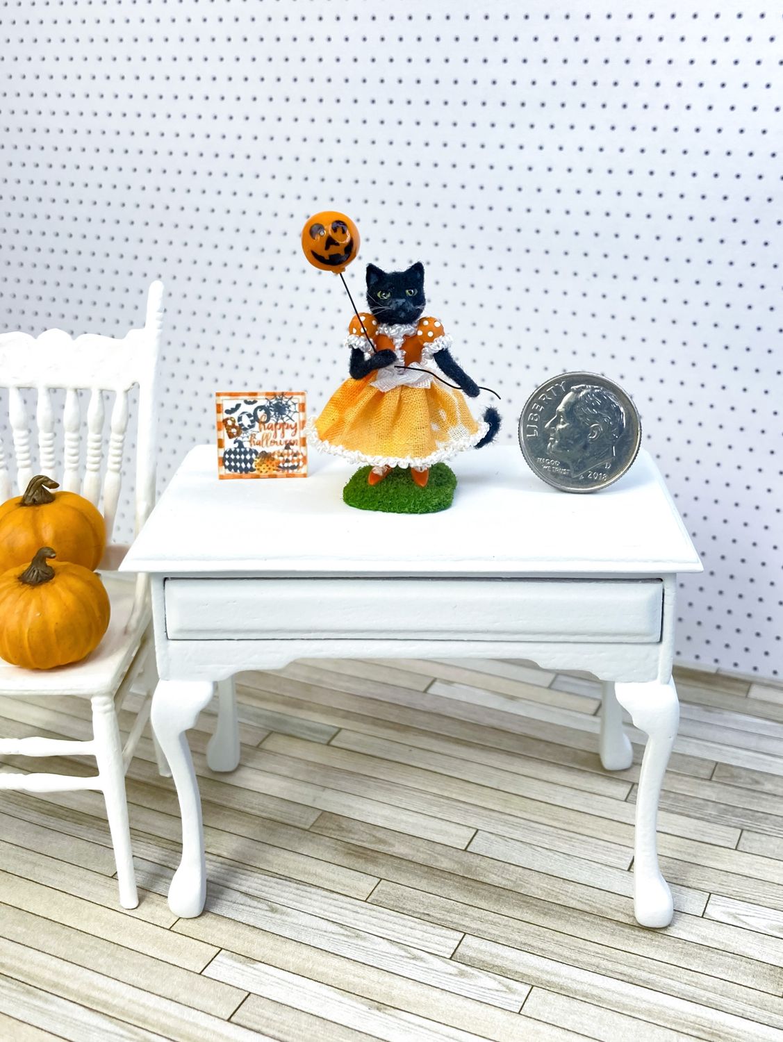 1:12 Scale Halloween Kitty Doll