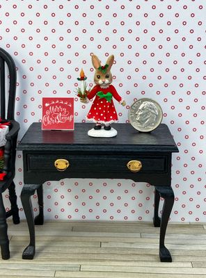 1:12 Scale Christmas Bunny Doll