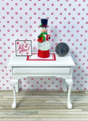 1:12 Scale Color Changing Illuminated Top Hat Snowman Light