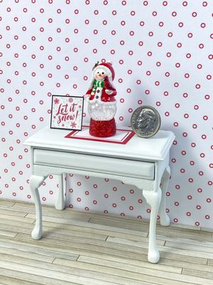 1:12 Scale Color Changing Illuminated Winter Cap Snowman Light