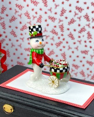 ​1:12 Scale Snowman Candy Cart